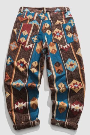 Style Core Aesthetics, New Style Trends Vintage Ethnic Embroidered Pants
