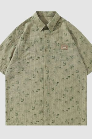 Style Core Aesthetics, New Style Trends Vintage Floral Full Print Shirts