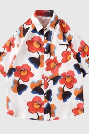 Style Core Aesthetics, New Style Trends Vintage Floral Print Shirts