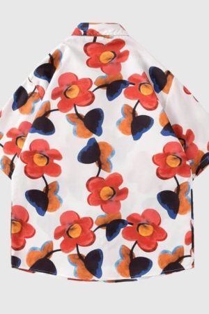 Style Core Aesthetics, New Style Trends Vintage Floral Print Shirts