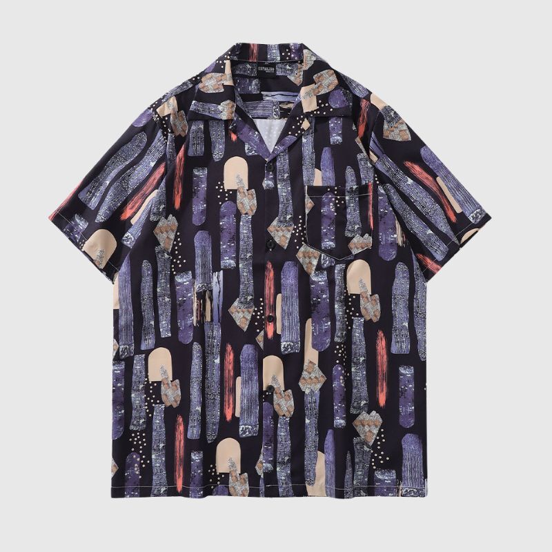 Style Core Aesthetics, New Style Trends Vintage Graffiti Printed Shirt Style Core Aesthetics, New Style Trends Vintage Graffiti Printed Shirt