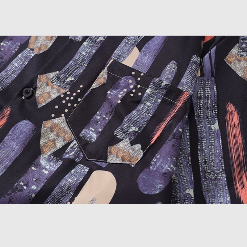 Style Core Aesthetics, New Style Trends Vintage Graffiti Printed Shirt Style Core Aesthetics, New Style Trends Vintage Graffiti Printed Shirt