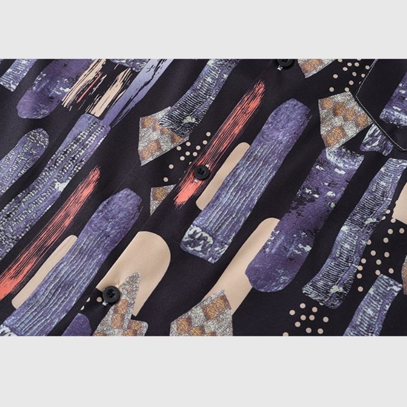 Style Core Aesthetics, New Style Trends Vintage Graffiti Printed Shirt Style Core Aesthetics, New Style Trends Vintage Graffiti Printed Shirt