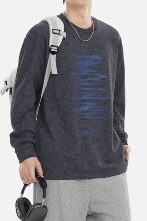 Style Core Aesthetics, New Style Trends Vintage Graphic Long Sleeve Tee