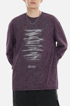 Style Core Aesthetics, New Style Trends Vintage Graphic Long Sleeve Tee