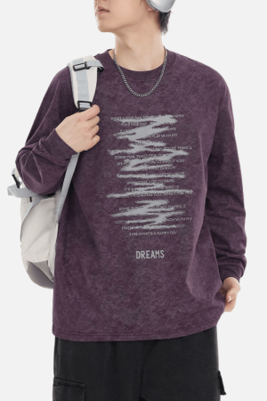 Style Core Aesthetics, New Style Trends Vintage Graphic Long Sleeve Tee