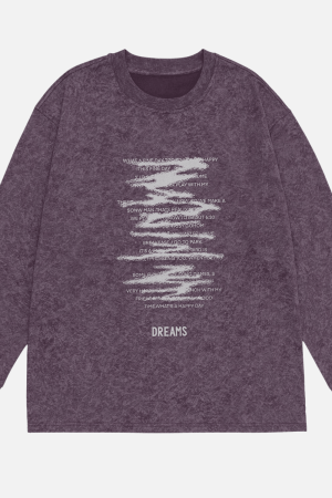 Style Core Aesthetics, New Style Trends Vintage Graphic Long Sleeve Tee