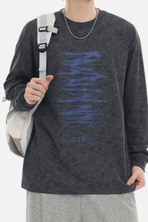 Style Core Aesthetics, New Style Trends Vintage Graphic Long Sleeve Tee