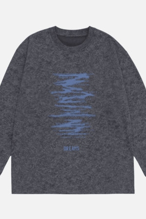 Style Core Aesthetics, New Style Trends Vintage Graphic Long Sleeve Tee