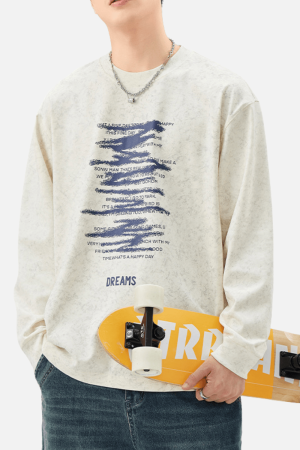 Style Core Aesthetics, New Style Trends Vintage Graphic Long Sleeve Tee