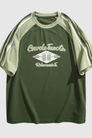 Style Core Aesthetics, New Style Trends Vintage Graphic Raglan Shirt