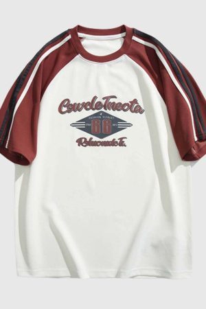 Style Core Aesthetics, New Style Trends Vintage Graphic Raglan Shirt