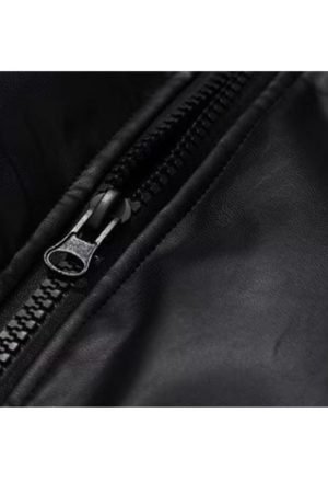 Style Core Aesthetics, New Style Trends Vintage Inspired PU Leather Padded Jacket