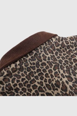 Style Core Aesthetics, New Style Trends Vintage Leopard Cotton Shirts