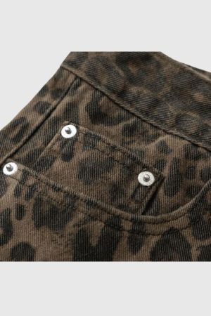 Style Core Aesthetics, New Style Trends Vintage Leopard Jeans