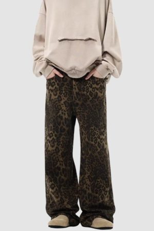 Style Core Aesthetics, New Style Trends Vintage Leopard Jeans