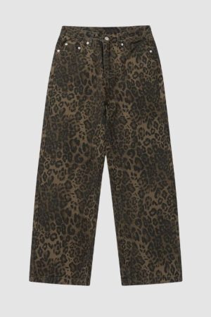 Style Core Aesthetics, New Style Trends Vintage Leopard Jeans