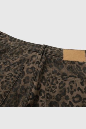 Style Core Aesthetics, New Style Trends Vintage Leopard Jeans