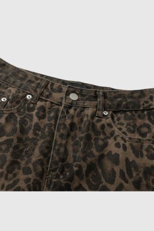 Style Core Aesthetics, New Style Trends Vintage Leopard Jeans