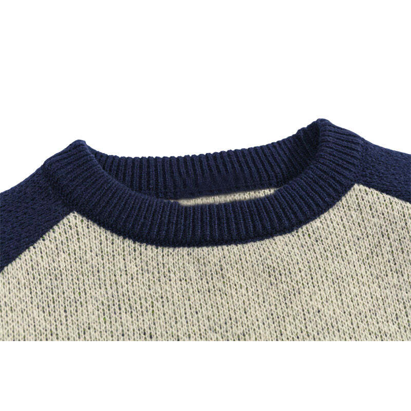 Style Core Aesthetics, New Style Trends Vintage Letter Patchwork Pullover Style Core Aesthetics, New Style Trends Vintage Letter Patchwork Pullover