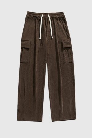 Style Core Aesthetics, New Style Trends Vintage Loose-Fit Japanese Corduroy Pants