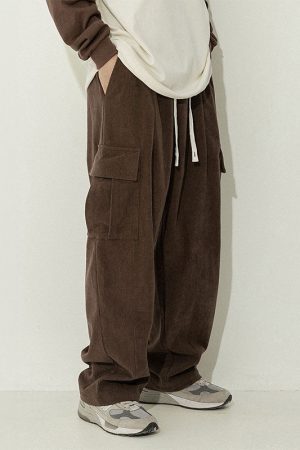Style Core Aesthetics, New Style Trends Vintage Loose-Fit Japanese Corduroy Pants