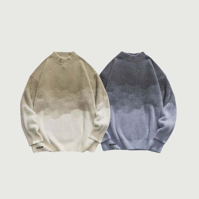 Style Core Aesthetics, New Style Trends Vintage Ombre Turtleneck Sweater Style Core Aesthetics, New Style Trends Vintage Ombre Turtleneck Sweater