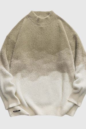 Style Core Aesthetics, New Style Trends Vintage Ombre Turtleneck Sweater