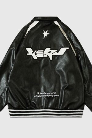 Style Core Aesthetics, New Style Trends Vintage Original Loose Fit Leather Jacket