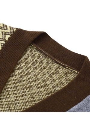 Style Core Aesthetics, New Style Trends Vintage Patchwork Denim Cardigan Sweater