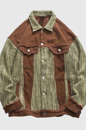 Style Core Aesthetics, New Style Trends Vintage Patchwork Jacket Outerwear