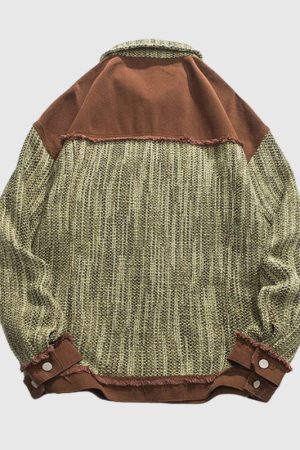 Style Core Aesthetics, New Style Trends Vintage Patchwork Jacket Outerwear