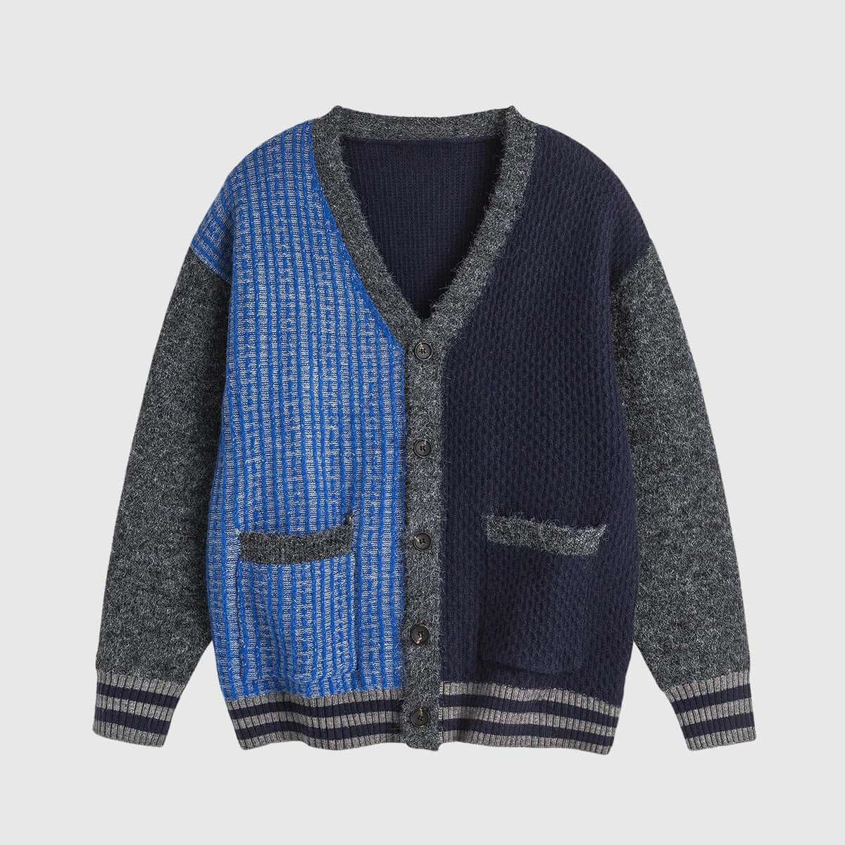Style Core Aesthetics, New Style Trends Vintage Patchwork Knit Cardigan