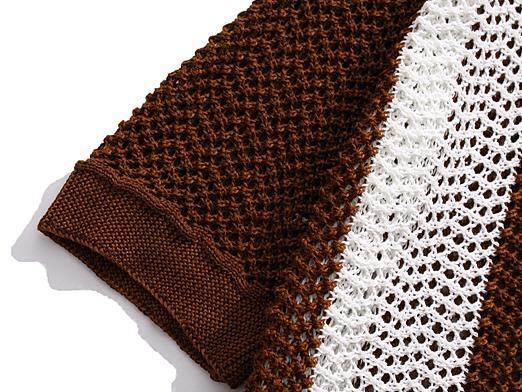 Style Core Aesthetics, New Style Trends Vintage Patchwork Knit Polo Style Core Aesthetics, New Style Trends Vintage Patchwork Knit Polo