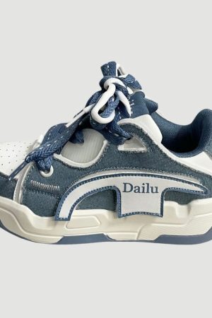 Style Core Aesthetics, New Style Trends Vintage Patchwork Sneakers