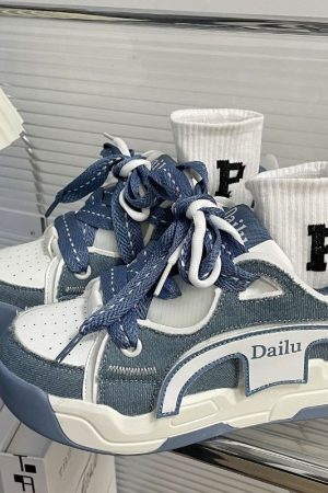 Style Core Aesthetics, New Style Trends Vintage Patchwork Sneakers