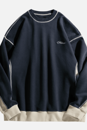 Style Core Aesthetics, New Style Trends Vintage Patchwork Sweatshirt