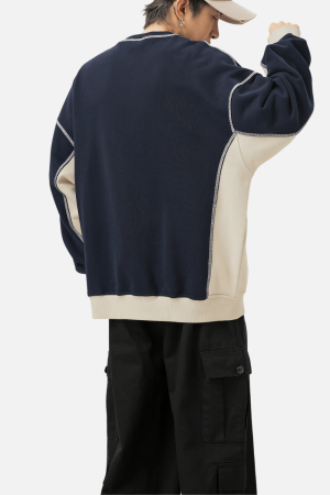 Style Core Aesthetics, New Style Trends Vintage  Patchwork Sweatshirt