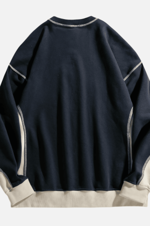 Style Core Aesthetics, New Style Trends Vintage  Patchwork Sweatshirt