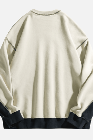 Style Core Aesthetics, New Style Trends Vintage  Patchwork Sweatshirt