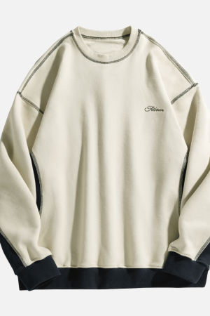 Style Core Aesthetics, New Style Trends Vintage  Patchwork Sweatshirt