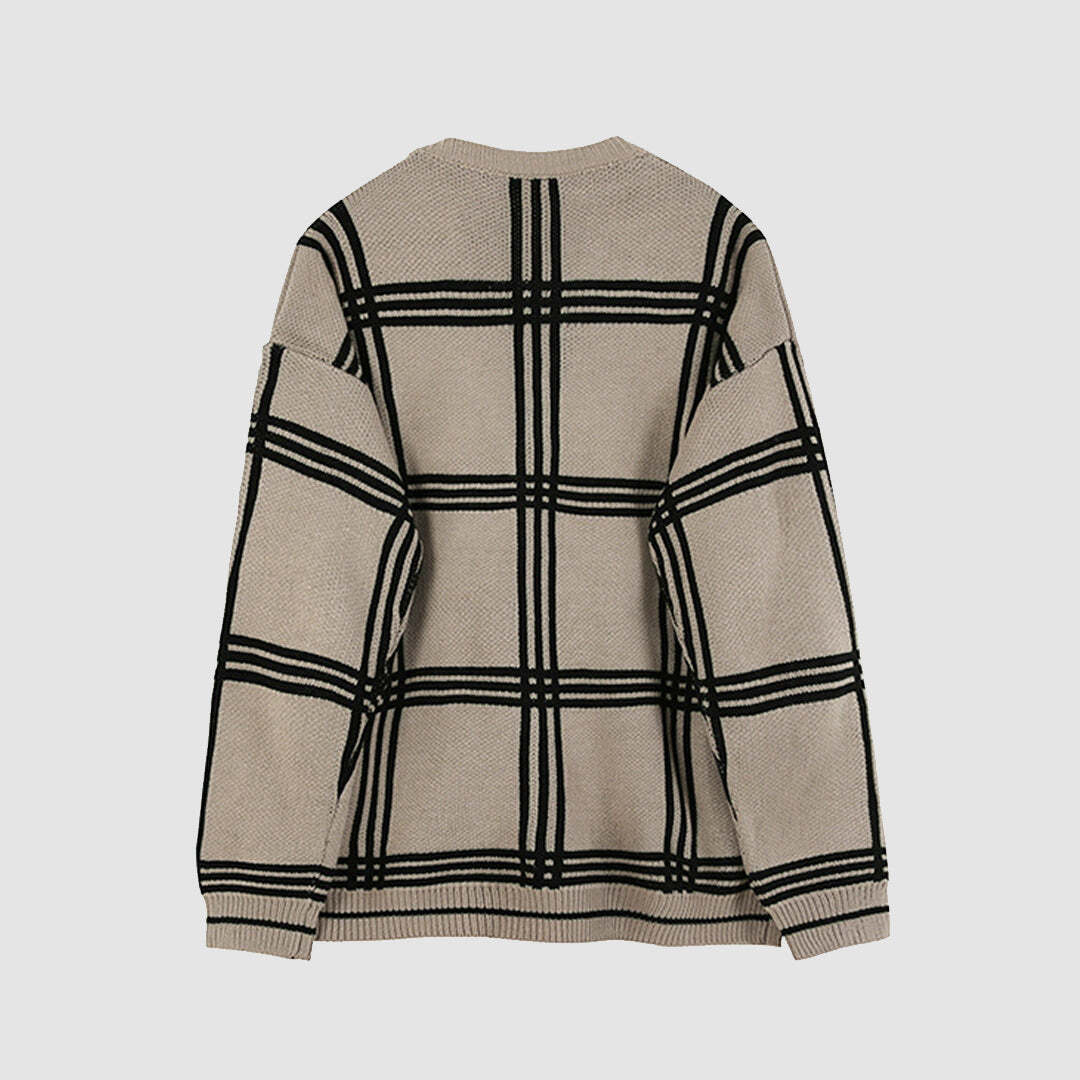 Style Core Aesthetics, New Style Trends Vintage Plaid Cardigan Sweater Style Core Aesthetics, New Style Trends Vintage Plaid Cardigan Sweater