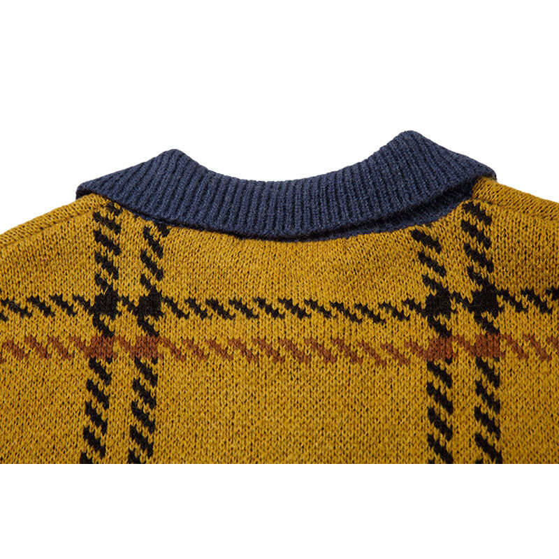 Style Core Aesthetics, New Style Trends Vintage Plaid Knit Crop Top Style Core Aesthetics, New Style Trends Vintage Plaid Knit Crop Top