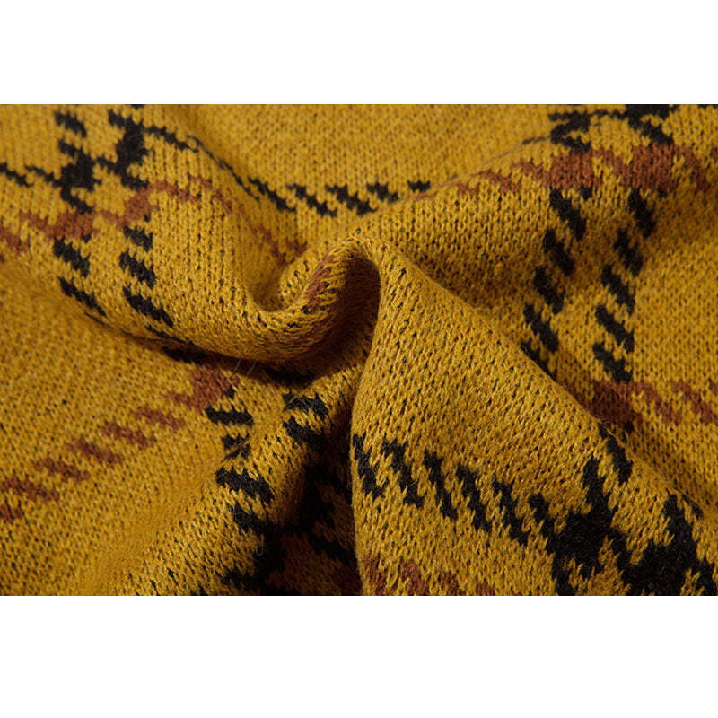 Style Core Aesthetics, New Style Trends Vintage Plaid Knit Crop Top Style Core Aesthetics, New Style Trends Vintage Plaid Knit Crop Top