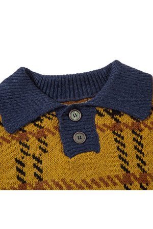 Style Core Aesthetics, New Style Trends Vintage Plaid Knit Crop Top