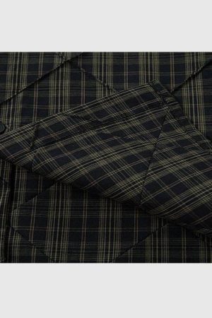Style Core Aesthetics, New Style Trends Vintage Plaid Layered Shirt
