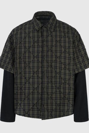 Style Core Aesthetics, New Style Trends Vintage Plaid Layered Shirt