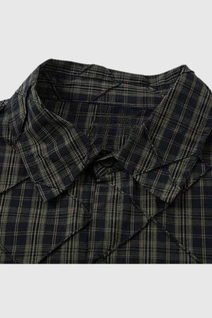 Style Core Aesthetics, New Style Trends Vintage Plaid Layered Shirt