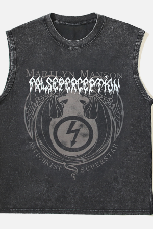 Style Core Aesthetics, New Style Trends Vintage Print Tank Top