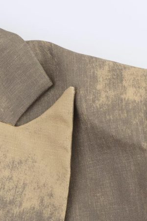 Style Core Aesthetics, New Style Trends Vintage Printed Single-Button Blazer